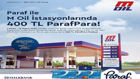M Oil İstasyonları’ndan 400 TL ParafPara hediye